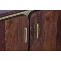 TABLE DE BUFFET EN ACIER MANGO 160x40x81 CM MARRON
