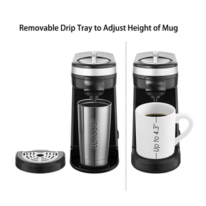 Cafetière à service unique pour tasses K Capsule à <span class=keywords><strong>dosette</strong></span> Thé au café moulu, mini machine à café compacte pour bureau <span class=keywords><strong>et</strong></span> maison, capacité de 5 à 12 onces - Product Image 3