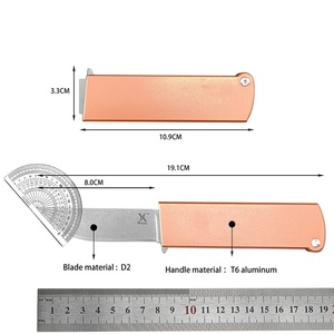 Couteau de poche HUAAO Outdoor 3,15 pouces, couteau de défense personnel, acier D2, couteau pliant pour la randonnée et le camping - Product Image 6