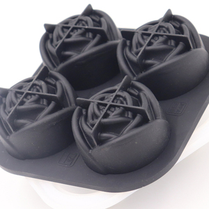 Wholesale Easy Release <strong>Rose</strong> Ice Mold 4 Cavity Whiskey Silicone <strong>Rose</strong> Ice Ball Maker Mold Ice Cube Tray with Lid - Product Image 3