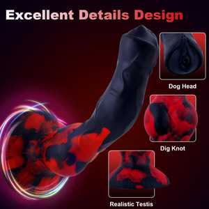 Dildo réaliste en silicone liquide en forme de chien avec fonction de pulvérisation d'eau, jouets sexuels pour femmes, couples, produits pour adultes - Product Image 4