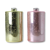Bouteille de parfum OEM nouveauté 10ml flacon de parfum givré rose or jaune rond en verre de luxe 100ml
