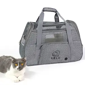 Qbellpet Soft-sided Portátil Dobrável Malha Reflexiva Carrying Pet Cat Dog Puppy Travel Carrier Bag senhoras sacos de ombro