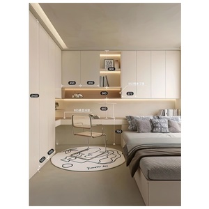 Armario de almacenamiento multifuncional de madera Almirah para habitación infantil, ropa, estudio, cama alta con armario. - Product Image 3