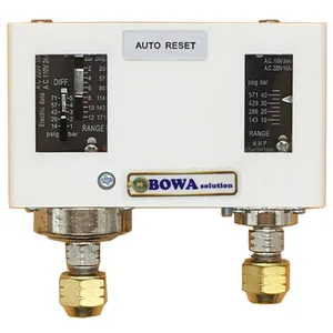 R410a dual pressure switches is used to control compressing ratio to keep discharge temperature & shaft power at reasonable rate
