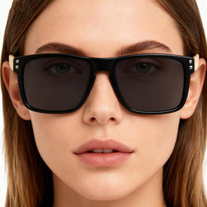 Lunettes de soleil polarisées Lassoni à monture carrée, verres TAC effet bois, protection UV400, unisexe, mode, voyage, conduite - Product Image 5