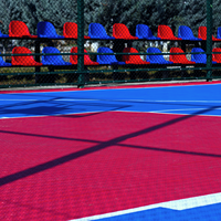 Outdoor Basketballplatz PP Ineinandergreifende Bodenplatten Stoßdämpfende Sportoberflächen-Systeme