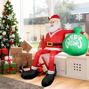 Père Noël grimpeur gonflable de 8 pieds avec lumières LED pour décorations de Noël extérieures et intérieures, fournitures de Noël - Product Image 4