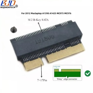 การ์ดแปลงอินเทอร์เฟซ 7+17 พิน M.<span class=keywords><strong>2</strong></span> NGFF SATA SSD สำหรับแล็ปท็อป Mac ปี 2012 รุ่น A1398 A1425 MC975 MC976 MD212 MD213 ME662 ME664 ME665 - Product Image 1