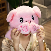 Sombrero de monstruo de oso brillante para Navidad, gorro de felpa con orejas parpadeantes Led, para saltar, para niños y adultos, vestido Pop-Up con orejas, para invierno