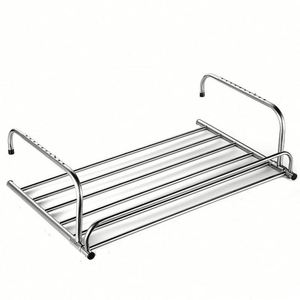 Stainless Steel Durable Adjustable Kitchen <b>Dish</b> <b>Rack</b> Eco-Friendly Wall Mounted Non-folding Cleaning Tools Multi-functional - Product Image 5