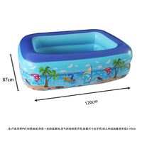 Piscine gonflable rectangulaire portable et pliable en PVC pour l'extérieur, adaptée aux enfants et aux adultes pour une utilisation familiale.