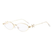 3642 Nouvelles Lunettes de Soleil de Luxe pour Femmes, Monture Métallique Ovale, Tendance Y2K, Protection UV400, Vente Chaude, Gafas De Sol