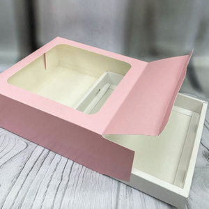 Pacchetto <span class=keywords><strong>pieghevole</strong></span> di lusso su misura all'ingrosso con finestra in PVC trasparente goffratura opaca laminazione serigrafia spugna fodera - Product Image 2