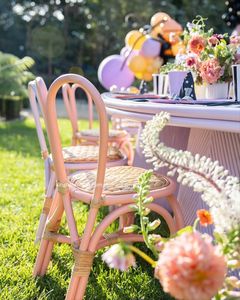 Chaise pour enfants en rotin artisanale personnalisée pour fête d'anniversaire, siège pour enfants en osier bohème fait main pour la décoration d'événements - Product Image 4