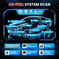 Escáner de Diagnóstico para Automóviles KINGBOLEN S6 Universal OBD2 Sistema Completo Inalámbrico Bluetooth Pantalla LCD Android 12V Negro