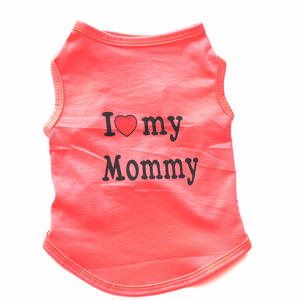 Ropa para mascotas, ropa informal para cachorros <span class=keywords><strong>y</strong></span> perros <span class=keywords><strong>y</strong></span> gatos, Camiseta con estampado de I Love Mommy & Daddy para gatos, Camiseta 100% de algodón, ropa para gatos <span class=keywords><strong>y</strong></span> gatitos - Product Image 4