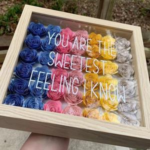 Caja de madera de alta calidad <span class=keywords><strong>para</strong></span> fotos de bebés, caja de sombra blanca, marcos de fotos con vidrio, 8x8, nuevo diseño, bricolaje, venta al por mayor - Product Image 2