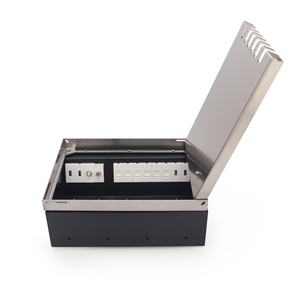 Boîte de sortie au sol en acier inoxydable 304 avec couvercle encastré, ports d'alimentation et de données pour les zones de soins secs - Product Image 5