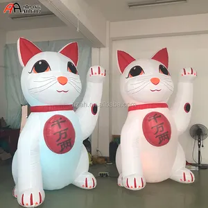 Gato gigante inflável lucky, desenhos animados maneki neko para decoração de loja, decoração chinesa de ano novo
