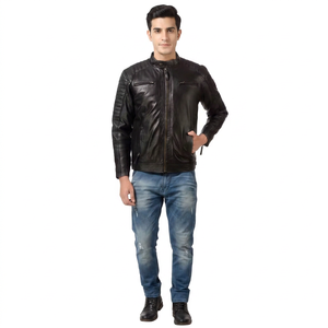 Hot Sale High Quality Long Motorbike <b>Leather</b> <b>Jacket</b> Hooded Collar Factory Online Supply New for Winter Season <b>jacket</b> for <b>men</b> - Product Image 1