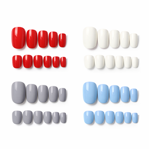 Ongles artificiels en <span class=keywords><strong>gel</strong></span> souple ovales en amande, couvrance totale, réutilisables, à presser, de haute qualité, prêts pour le salon - Product Image 2