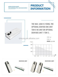 Operadores de puerta automáticos integrados de una sola apertura IP66, abridor de puerta abatible eléctrico, resorte de piso más cerca, resistente, 150KGS - Product Image 4