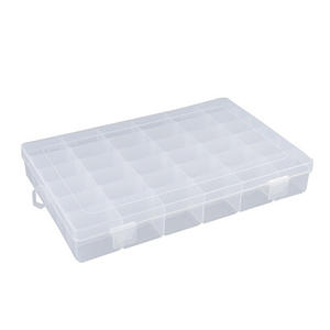 Caja de almacenamiento de plástico transparente con 36 compartimentos para joyería, abalorios, aparejos de pesca, herramientas, contenedor organizador con tapa - Product Image 2