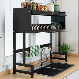 Support <span class=keywords><strong>de</strong></span> <span class=keywords><strong>rangement</strong></span> multifonctionnel en métal pour évier <span class=keywords><strong>de</strong></span> cuisine, égouttoir à vaisselle, étagère <span class=keywords><strong>de</strong></span> comptoir, armoire autoportante en PP pour casseroles - Product Image 5