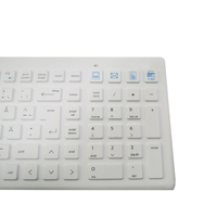 Clavier médical sans fil IP68 RF 2.4G en silicone avec touches de fonction et pavé numérique