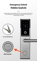 Cerradura Digital para Puerta de Hotel de Acero Inoxidable con Sistema de Gestión Hotelera y Llave Mecánica