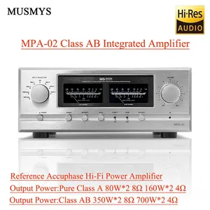 MUSMYS-MPA-02 Amplificatore Integrato Hi-Fi <span class=keywords><strong>Classe</strong></span> A e <span class=keywords><strong>B</strong></span> 350W ad Alta Potenza, Completamente Bilanciato con Controllo del Tono e Telecomando - Product Image 2