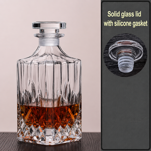 Bouteille à liqueur <span class=keywords><strong>vide</strong></span> personnalisée, bouteille en verre plate vintage créative pour cognac, whisky, tequila - Product Image 2