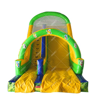 Toboggan gonflable à thème animaux sauvages de la jungle, toboggan gonflable commercial en PVC pour enfants, toboggan gonflable d'extérieur
