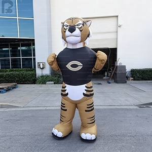 Costume da Mascotte Tigre Gonfiabile Gigante 3m in Tessuto Oxford Personalizzato con Logo per Squadre Sportive/Scuole/Stadi di Calcio/Eventi Sportivi - Product Image 1