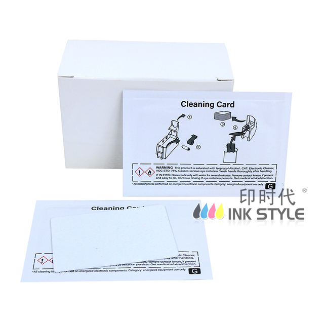 Compatible for  Evolis Pebble ID Card Printer A5002 CR80 Alcohol Cleaning Cards - 50pcs