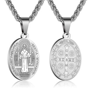 Collar con Colgante de Moda al por Mayor, Acero Inoxidable 316L, Chapado en Oro PVD de 14k y 18k, Medallón Dorado para Hombre y Mujer - Product Image 4