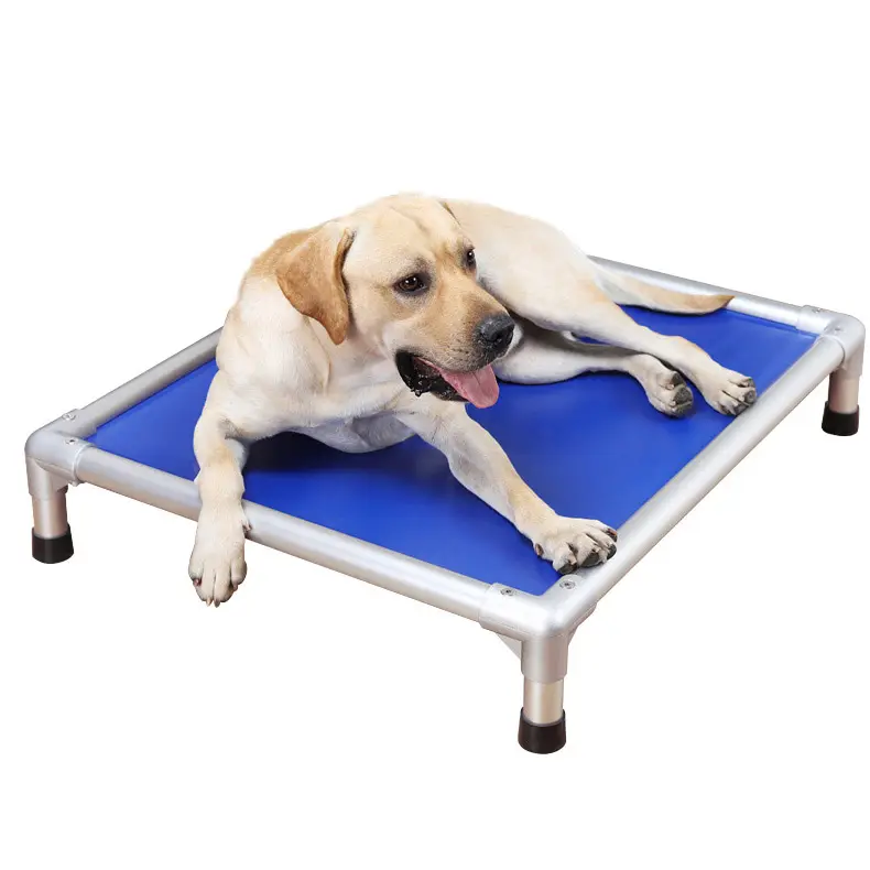 Cama para animais de estimação de alumínio, cama de alumínio de pvc à prova d'água, cama têxtil de nylon para cachorros e móveis elevados