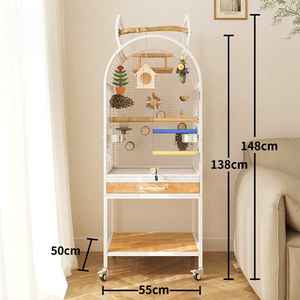 Cages pour perroquets et pigeons en fil métallique pour mise à niveau Maison pour perroquets Maison en bois Cage pour oiseaux Grande maison pour perroquets Cage pour grands oiseaux - Product Image 1