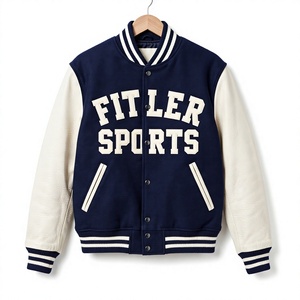 Chaqueta Varsity de Béisbol con Logotipo Personalizado a Precio de Mayoreo, Chaqueta de Hombre con Mangas de Cuero y Bordado de Alta Calidad - Product Image 1