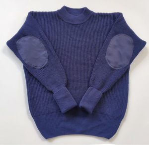 DFW0217 Customized winter warm <b>Wool</b> cotton acrylic knitted men sweaters long sleeves patched - Product Image 2