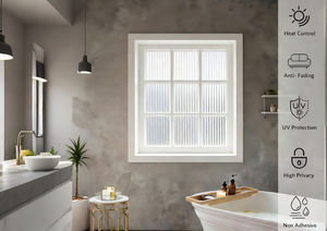 Película Decorativa de Privacidad Esmerilada PET Antiarañazos para Ventanas y Puertas de Vidrio Autoadhesiva para Oficinas y Baños a Precio Económico - Product Image 5