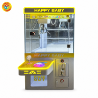 Machine à griffes commerciale à monnayeur avec éclairage RGB, en acrylique et métal, jeu d'arcade attrape-jouets, avec multiprise, à vendre
