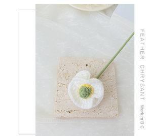 Bouquet de crochet de coquelicot tissé à la main grande laine tissée fleur artificielle décoration de la maison cadeau - Product Image 6