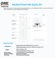 Nouvelle station de base UB NT RP-5AC-Gen2 AirMAX Rocket Prism Gen2 5AC 5 GHz avec AirPrism WEP QoS 8-LAN en stock