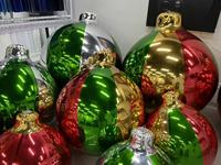 Weihnachtsglocken Spiegelkugeln Festival-Party für Feiertagsdekoration Rot Gold Silber Grün Weihnachtsdekoration Werbe-Aufblasartikel