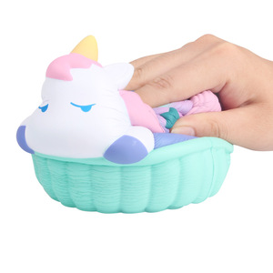 Unicorn Cake <b>Squishy</b> Toy TPE Soft Slow Rising Fidget Toy For Kids 2 4 Years Unisex - Product Image 1
