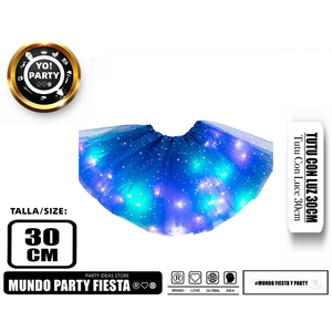 HALLOWEEN gonna TULLE 30CM con paillettes a stella-blu reale #88711T per tuta da festa - Product Image 1