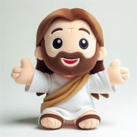 Peluche personnalisée de personnage biblique, poupée en peluche souple de Jésus, figurine religieuse personnalisée, jouets en peluche chrétiens personnalisés