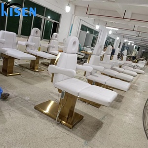 KISEN High Quality White Black Gold Base Facial Bed 3 Motors Spinning Massage <b>Table</b> Salon Equipment for Beauty Spa Salon - Product Image 6